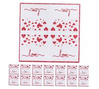 OATIPHO 20piezas Servilletas Para San Valentín Unidades Diseño De Corazón Para Fiestas Románticas