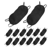 OATIPHO 24 Piezas Máscaras de Ojos para Dormir con Banda Elástica Cubierta Opaca de Poliéster para Viaje Fiesta Equipo y Siestas Unisex Negro