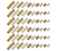 OATIPHO 250 Piezas de Terminales Metálicos para Cinta y Cordón Cierres Plegables de Engarce para Pulseras y Collares Accesorios para Creación de Joyería en Colores Dorado y Plateado