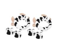 OATIPHO 2juegos Diademas Cuidado Piel Accesorios de Felpa Conjunto de Diademas y Pulseras de Spa para Mujeres Lavado Facial Maquillaje