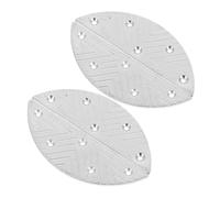 OATIPHO 2pares Protectores de Tacón de Media Luna Placas de Suela de Tacón para Zapatos de Hombre y Botas Almohadillas de Reparación de Metal para Reparación de Talón