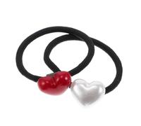 OATIPHO 2piezas Banderas Elásticas Cabello Forma De Corazón Gomas De Pelo Para San Valentín Accesorios Cabello Para Mujeres y Niñas