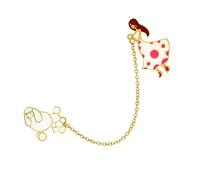 OATIPHO 2piezas Broches De Diseño De Niña y Perrito Pin De Camisa y Cadena Para Cuello Accesorios De Moda Para Ropa Charm y Estilo Decoración Elegante Para Niñas