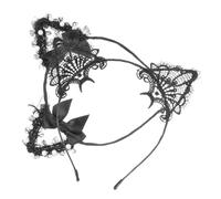 OATIPHO 2piezas Diademas De Orejas De Gato Diadema De Encaje Para Fiesta Accesorios De Pelo