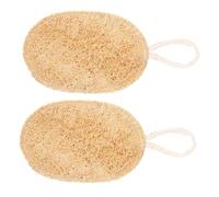 OATIPHO 2piezas Estropajo De Lufa Espesado Esponja Vegetal Para Fregar Platos Unidades Herramientas De Limpieza Esponjas De Cocina Lazo
