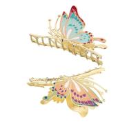 OATIPHO 2piezas Pinzas Para El Cabello Con Diseño De Alas De Insecto De Metal Antideslizante Para Coletas Tocados De Boda Fiestas Decoración De Cabello Tradicional Chino