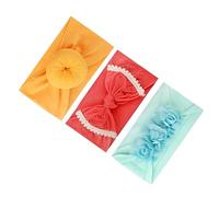 OATIPHO 3 Piezas Diademas Infantiles Elásticas Para Cinta Pelo Diadema Bonita Para Tocados Creativos y Adorables Para Bebés Dona Lazo y Flor De Gasa