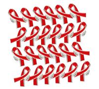 OATIPHO 30pcs Broche Rojo De De Aleación Broche De Prendedor De Beneficencia Pin De Paz