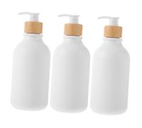 OATIPHO 3piezas Botella De Limpieza Pet De Reutilizable Bomba Color Blanco Mate Para Baño Cocina y Dispensador De Jabón Líquido