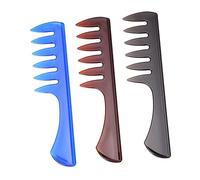OATIPHO 3piezas Peine para Peinar Profesional de Dientes Anchos Peine de Horquilla de Masaje para Hombre Organizador de Laca Cabello Accesorios de Peluquería Hogar Tienda