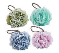 OATIPHO 4 Bolas de Baño de Malla Exfoliantes para Limpieza Profunda y Purificación Facial, Cuerda para Colgar, Adecuado para Viajes y Hoteles
