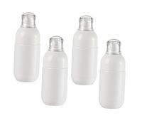 OATIPHO 4 Botellas de Loción Reutilizables, 30 Ml Botella Facial Sistema de Presión, Accesorio de Viaje Ligero y Compacto para Cosméticos y Perfumes