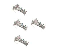 OATIPHO 4 Piezas de Novia con Adornos Radiantes Tiara Barroca con Cristales para Bodas y Fiestas Tocado Elegante para Mujeres Despedidas de Soltera y Eventos Especiales