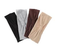 OATIPHO 4 Piezas Diademas Anudadas Diademas Anchas De Algodón Tipo Turbante Para Mujer Para Lavarse La Cara