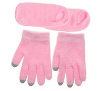 OATIPHO 4 Piezas Guantes de de pie guantes humectantes de algodón guantes hidratantes guantes de gel dama guantes de spa para manos secas guantes durante gel vegetal Caqui