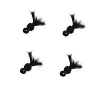 OATIPHO 4 Piezas Moño Postizo Sintético con Pinza Clip Moño Bajo Despeinado Postizo Retro para Mujer y Niñas Casual y Elegante Color Negro Natural