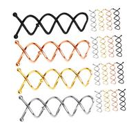 OATIPHO 40 Piezas Spiral Hair Pins Metal With Rounded Tips Twist Bun Clips For Women Portable Hair Styling Tools For Weddings Parties And Daily Use