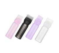 OATIPHO 4piezas Botellas Para Teñir Cabello Peluquería Aplicador Peine Barbería Aceite