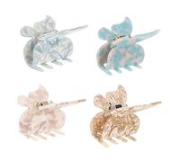 OATIPHO 4Piezas Clips Para Mujer Pinzas De Blancas y Moradas y Accesorios Para Forestal