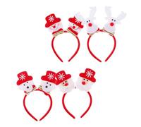 OATIPHO 4piezas Diadema Navideña de Papá Noel Diadema Luminosa de Muñeco de Accesorios de Disfraces para Elfos de Navidad Conjunto de Tocado de Fiesta para Luces de Navidad