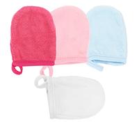 OATIPHO 4piezas Guantes De Limpieza Facial Suaves y Absorbentes Para Dormir Desmaquillaje y Limpieza