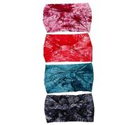 OATIPHO 4piezas Pañuelos Bohemios Para Yoga Diademas Anudadas Para Mujer Diademas Deportivas Nudo Pelo