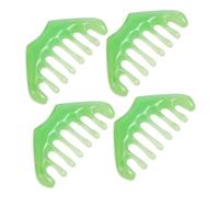 OATIPHO 4piezas Peine de Masaje de Cera de Abejas Cabelludo Peine Gua Sha Dientes Anchos para Cuidado del Cabello y Relajación Casa