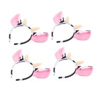 OATIPHO 4piezas Tocado De Vaca De Dibujos Animados Diadema Para Decoración De Fiesta Accesorio Para Disfraz y Fotos