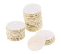 OATIPHO 50 Esponjas Exfoliantes Faciales de Lufa Lavables para Desmaquillar y Limpiar el Cutis, Ideales para Gimnasio y Viaje, Material Natural de Esponja de Lufa