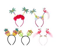 OATIPHO 5piezas Diademas Hawaianas Decorativas Para Fiestas Luau Accesorios Pelo Piña Cómodas