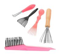 OATIPHO 5piezas Limpiador de Peines para Peluquería Dientes Anchos y Finos Elimina Caspa y Grasa Juego de Herramientas para Limpiar Peines de Cabello Fácil de Usar Casa