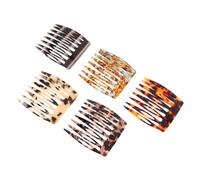 OATIPHO 5piezas Peine Francés De Dientes Anchos Peine Lateral Pequeño Antistático Para Mujer De Acetato Para Pelucas Accesorios Portátiles y Elegantes Cabello