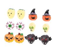 OATIPHO 6 Pares Pendientes De Halloween Pendiente De Halloween Colgado Pendientes De La Novedad De Halloween Linternas Pendientes De Mujer Aretes De Oro Para Mujer Aguja De Acero Colorful