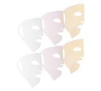 OATIPHO 6 Piezas Funda De Fijación Mascarilla Para Mascarillas Faciales De Silicona Reutilizable Herramienta Cuidado Facial Transparente y Dorado De Lámina