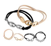 OATIPHO 6 Piezas Pulseras Pelo Bandas Elásticas De Moda Coleteros De Cuerdas Cabello Gomas Pelo Pulseras Cabello Para Mujeres Para Uso Diario