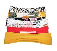 OATIPHO 6 Piezas Rizador de Pelo Moldeador de Moños Accesorio Cabello para Mujer Moldeador de Moños Tipo Donut Color Rojo Amarillo Flores Amarillas Negras Flores Rosas