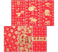 OATIPHO 60 Piezas Bolsa Sobre Roja De Año Nuevo Fiesta Cosa Felpa Fortuna Para Sobre Rojo Serpiente 2025 Celebración Primavera Dinero Paquetes Boda Todo Dibujos Animados Festival Papel