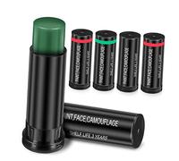 OATIPHO 6piezas Aceite de Camuflaje Negro Barras para Maquillaje Deportivo para Pintar la Cara Fútbol y Otros Deportes