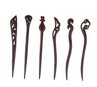 OATIPHO 6piezas Horquilla De Sándalo Clásica Hecha Mano De Madera Tallada Palillos Cabello Vintage Retro Tocados De Moda Para Mujeres y Niñas Accesorios Cabello Para Mujer Estilo Tradicion