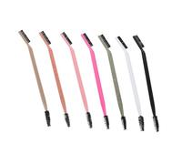 OATIPHO 7 Piezas Cepillo De Sombra De Ojos Pinceles De Maquillaje Cepillo Corrector Brocha Para Sombras De Ojos De Doble Punta Pinceles De Pestañas Nylon
