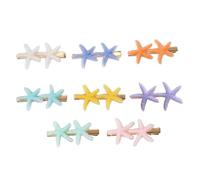 OATIPHO 8piezas Clip de Flequillo de Chicas Pinza Cabello Tocado de Estrella de Mar Pinzas de Tipo Cocodrilo Accesorio Decorativo Cabello Uso Diario Color Aleatorio