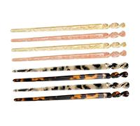 OATIPHO 8piezas Horquillas De Carey Pelo Palillos De Moño Para Mujeres Accesorios De Peinado Cabello Diseño De Caparazón De Tortuga Para Uso Diario y Fiestas