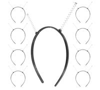 OATIPHO 9piezas Diadema de Resorte Semiacabada para Manualidades Diademas DIY Dientes de Plástico Accesorios Cabello para Hacer Disfraces Navideños