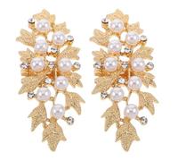 OATIPHO Adornos Metálicos Para Zapatos De Fiesta Nupcial Perlas Sintéticas Desmontables Para Tacones Altos, Accesorios Para Boda y Graduación, 2 Piezas