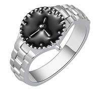 OATIPHO Anillo Creativo Para Mujer Diseño De Reloj Accesorio De Dedo Único y Divertido Para Uso Diario y Ocasiones Especiales