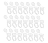 OATIPHO Anillo Ligero y Flexible de Pigmento Blanco para Tatuajes de Plástico 50 Piezas por Bolsa y Extensiones de Pestañas para Uso Profesional en Salones de Belleza