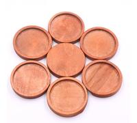 OATIPHO Base Redonda de Madera Café para Manualidades, Diámetro Exterior 35 Mm, Diámetro Interior 30 Mm, Pack de 20 Piezas para Joyería y Colgantes Bricolaje