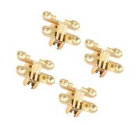 OATIPHO Bisagras Cruzadas Ocultas de Zinc Dorado para Muebles y Mesas Plegables 4 Unidades Instalación sin Broca