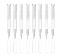 OATIPHO Bolígrafos Vacíos Transparentes 21piezas para Esmalte de Uñas Plástico Limpio y Flexible, Capacidad 3ml, Ideales para Viajes y Uso Profesional