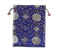 OATIPHO Bolsa De Almacenamiento Para Joyas De Seda Cordón Azul Diseño Aleatorio 10 Unidades Resistente y Segura Para Regalos Bodas Cumpleaños Uso Múltiple